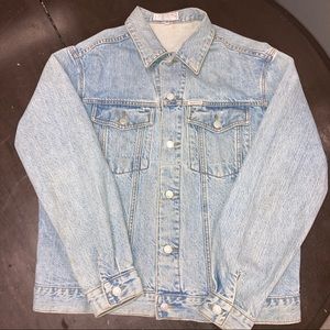 Vintage Guess Denim Jean Jacket Mens Large Lt Blue